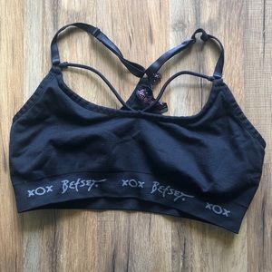 Betsy Johnson Black Bra, Medium